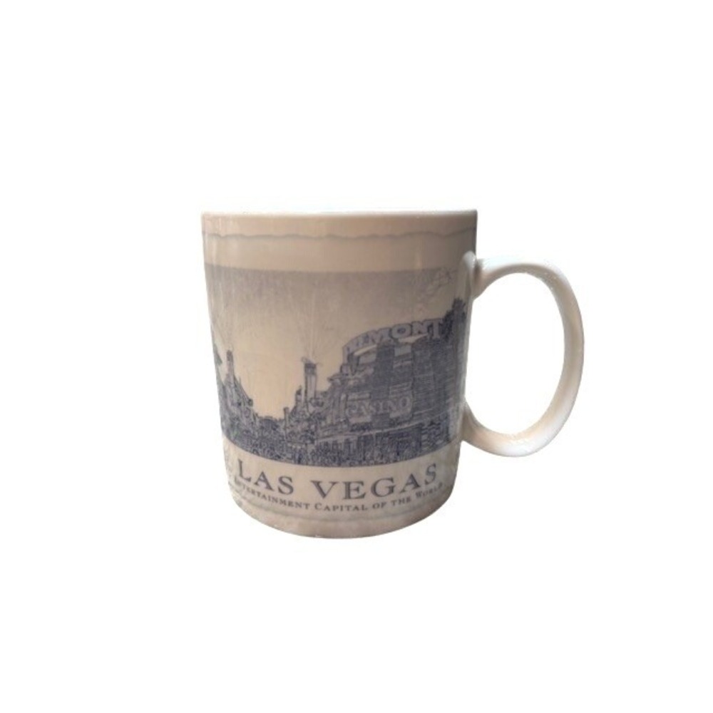 Starbucks Architecture Series Las Vegas City Mug 2006 Blue White 18oz Coffee Cup